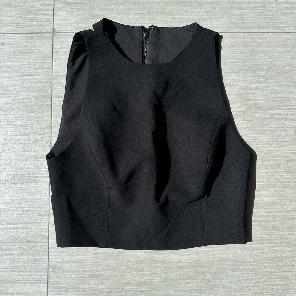 Alice + Olivia Black Crop Top